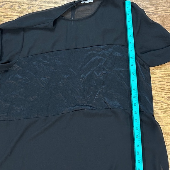 Zara Woman Sheer Long Sleeve Blouse Black Elegant - Picture 5 of 5